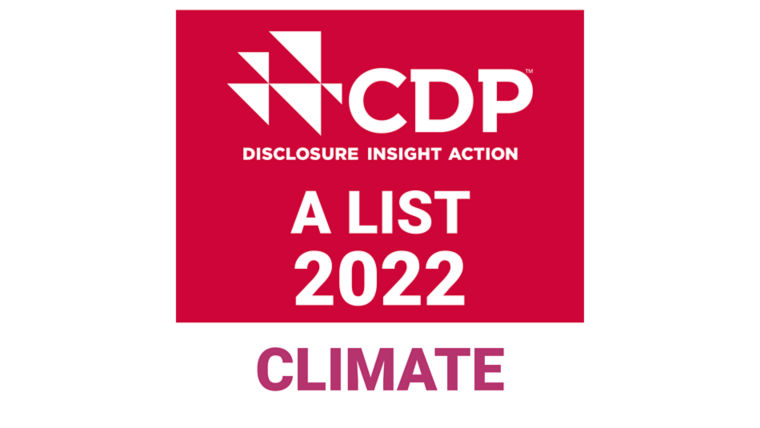 CDP Climate A List 2022 logo.